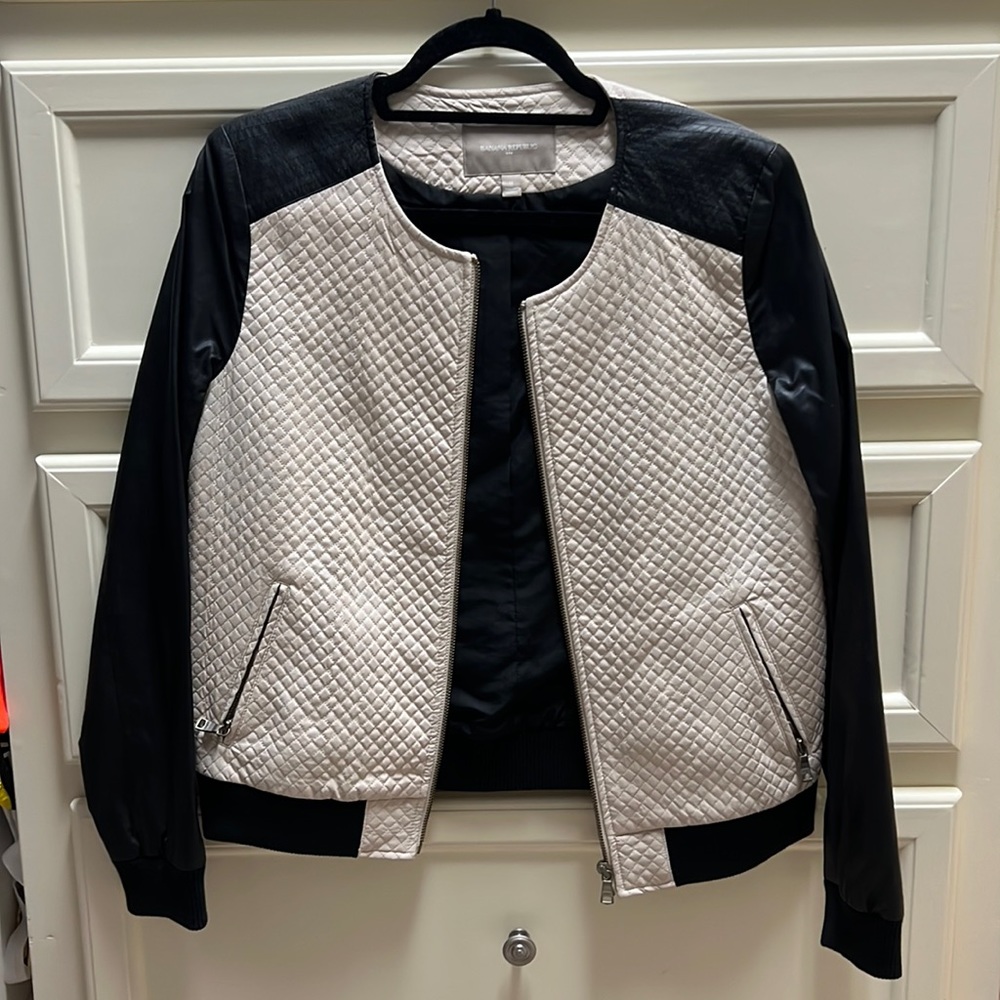 Banana Republic Quilted Leather Jacket